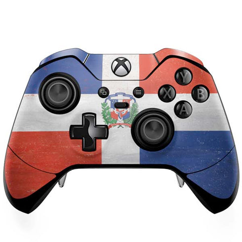 Dominican Republic Flag Distressed Xbox One Elite Controller Skin