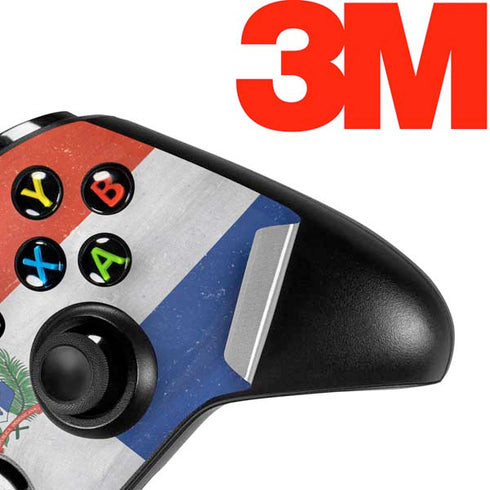 Dominican Republic Flag Distressed Xbox One S Controller Skin