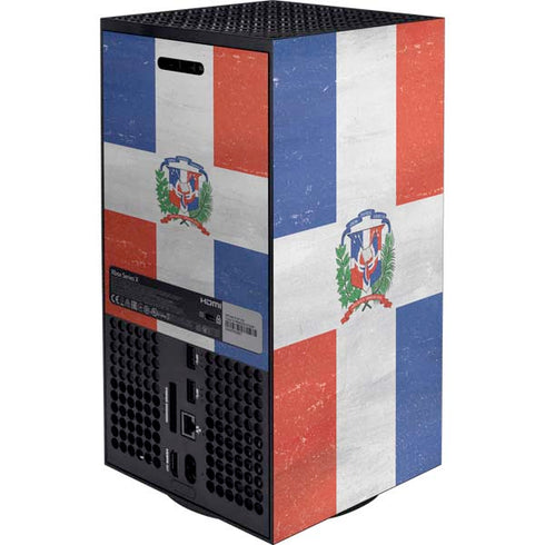 Dominican Republic Flag Distressed Xbox Series X Bundle Skin