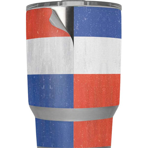 Dominican Republic Flag Distressed Yeti 20oz Tumbler Skin
