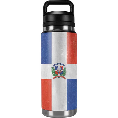 Dominican Republic Flag Distressed YETI Rambler 26oz Bottle Skin