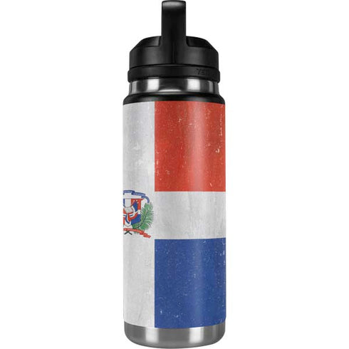 Dominican Republic Flag Distressed YETI Rambler 26oz Bottle Skin