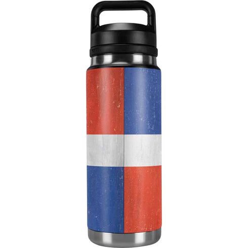 Dominican Republic Flag Distressed YETI Rambler 26oz Bottle Skin