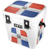 Dominican Republic Flag Distressed YETI Roadie 24 Hard Cooler Skin