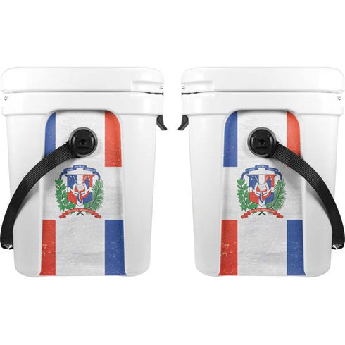 Dominican Republic Flag Distressed YETI Roadie 24 Hard Cooler Skin