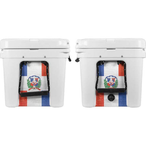 Dominican Republic Flag Distressed YETI Tundra 35 Hard Cooler Skin