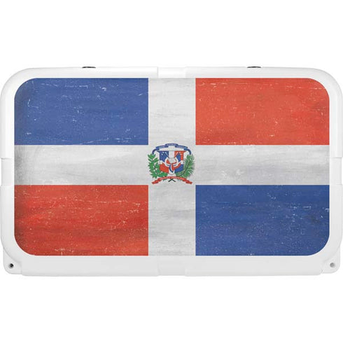 Dominican Republic Flag Distressed YETI Tundra 45 Hard Cooler Skin