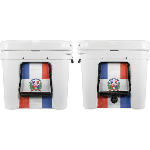 Dominican Republic Flag Distressed YETI Tundra 75 Hard Cooler Skin