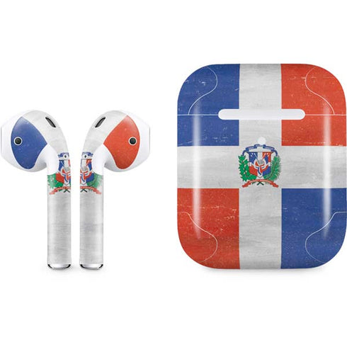 Dominican Republic Flag Faded Apple AirPods 2 Skin