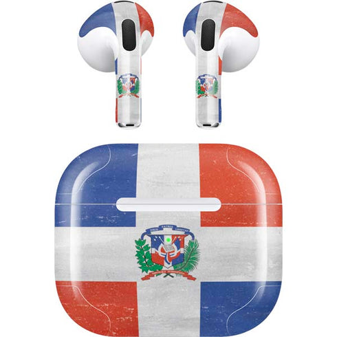 Dominican Republic Flag Faded Apple AirPods (3rd Gen 2021) Skin