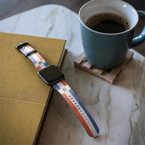 Dominican Republic Flag Faded Apple Watch Band 42-44mm