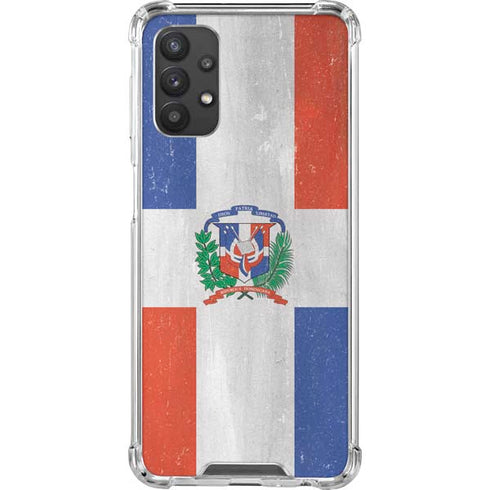 Dominican Republic Flag Faded Galaxy A32 5G Clear Case