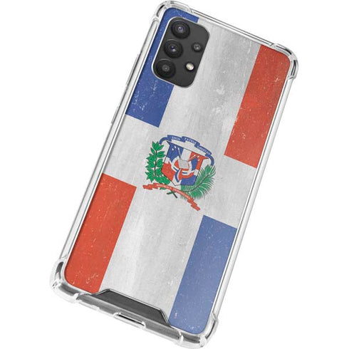 Dominican Republic Flag Faded Galaxy A32 5G Clear Case