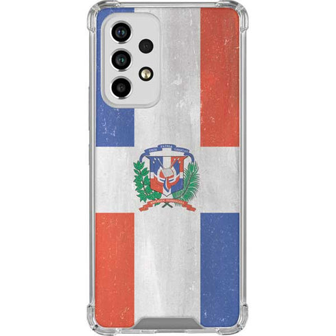 Dominican Republic Flag Faded Galaxy A53 5G Clear Case