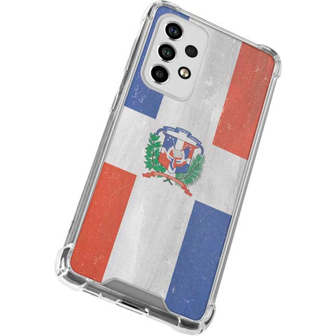 Dominican Republic Flag Faded Galaxy A53 5G Clear Case