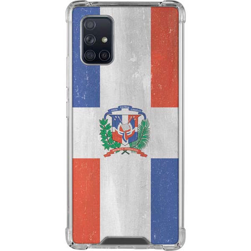 Dominican Republic Flag Faded Galaxy A71 5G Clear Case
