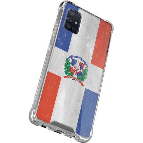 Dominican Republic Flag Faded Galaxy A71 5G Clear Case