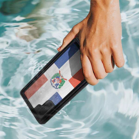 Dominican Republic Flag Faded Galaxy Note 10 Waterproof Case