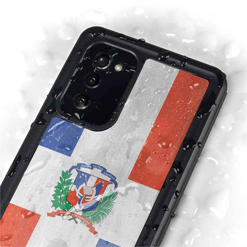 Dominican Republic Flag Faded Galaxy Note20 5G Waterproof Case