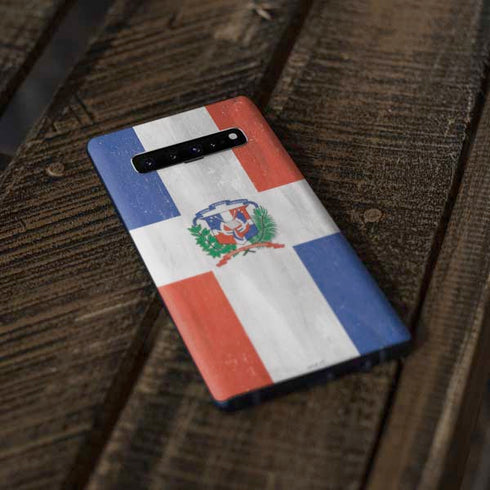 Dominican Republic Flag Faded Galaxy S10 Skin