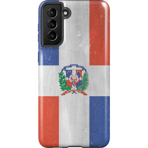 Dominican Republic Flag Faded Galaxy S21 FE Pro Case