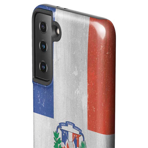 Dominican Republic Flag Faded Galaxy S21 Plus 5G Pro Case