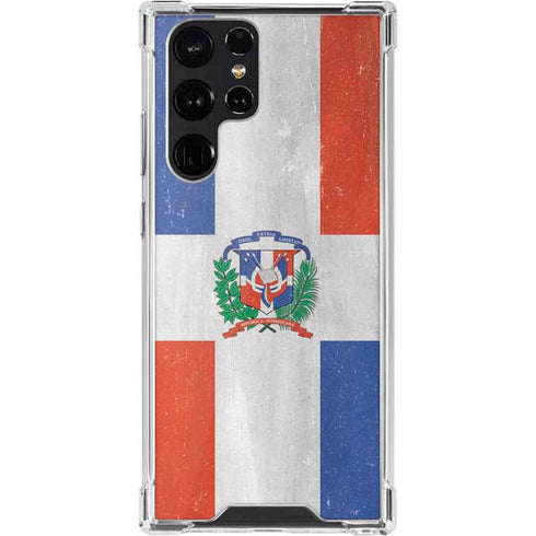 Dominican Republic Flag Faded Galaxy S22 Ultra Clear Case
