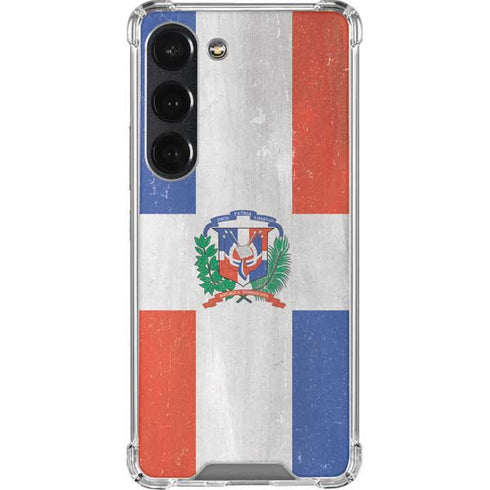 Dominican Republic Flag Faded Galaxy S23 Clear Case