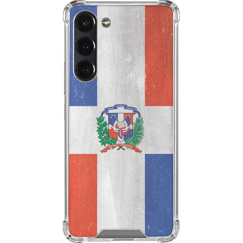 Dominican Republic Flag Faded Galaxy S23 Plus Clear Case