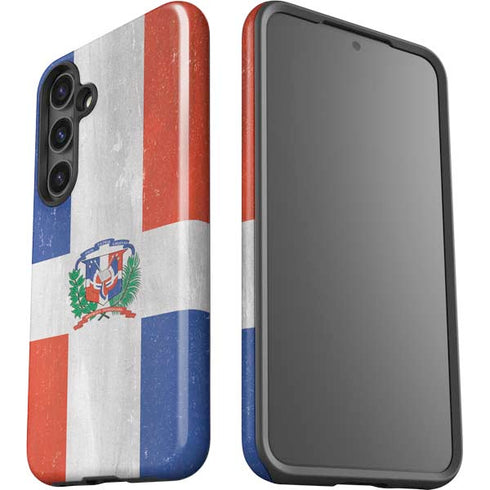 Dominican Republic Flag Faded Galaxy S24 Plus Impact Case