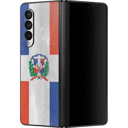 Dominican Republic Flag Faded Galaxy Z Fold3 5G Skin