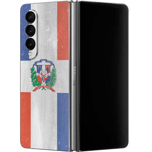 Dominican Republic Flag Faded Galaxy Z Fold4 5G Skin
