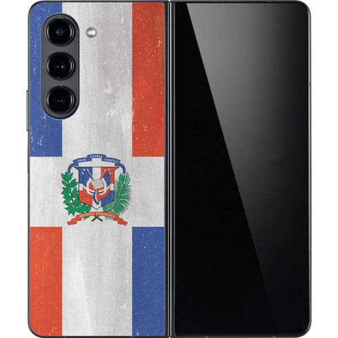 Dominican Republic Flag Faded Galaxy Z Fold5 5G Skin