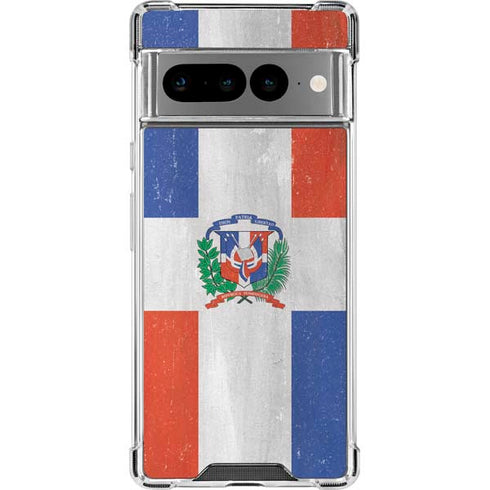 Dominican Republic Flag Faded Google Pixel 7 Pro Clear Case