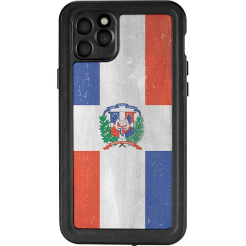 Dominican Republic Flag Faded iPhone 11 Pro Max Waterproof Case