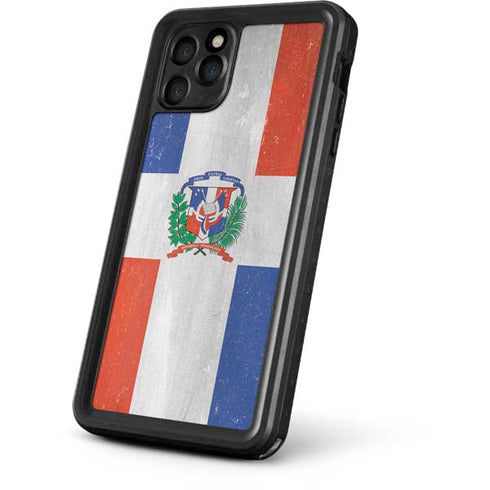 Dominican Republic Flag Faded iPhone 11 Pro Max Waterproof Case