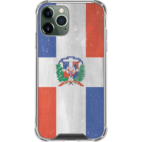 Dominican Republic Flag Faded iPhone 12 Pro Max Clear Case