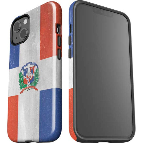 Dominican Republic Flag Faded iPhone 14 Plus Impact Case