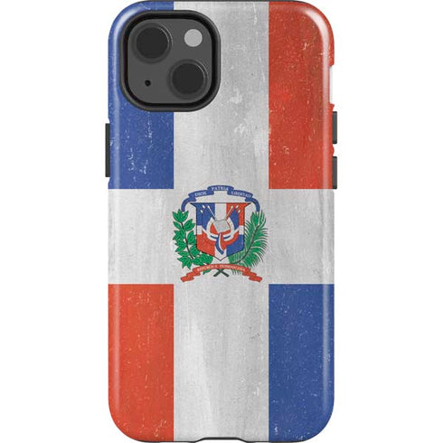 Dominican Republic Flag Faded iPhone 14 Impact Case