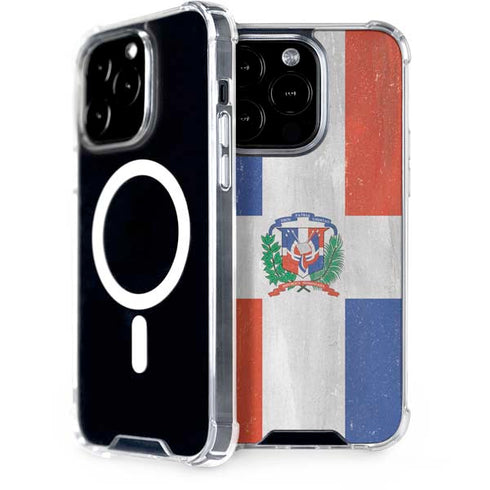 Dominican Republic Flag Faded iPhone 15 Pro MagSafe Case