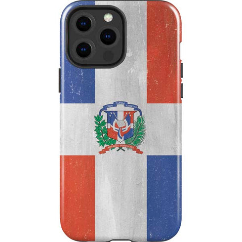 Dominican Republic Flag Faded iPhone 15 Pro Max Impact Case