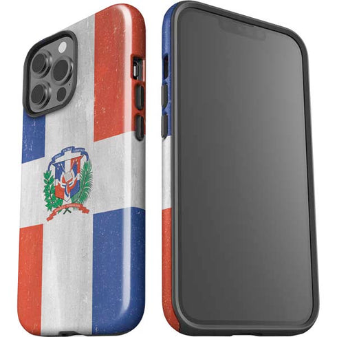 Dominican Republic Flag Faded iPhone 15 Pro Max Impact Case