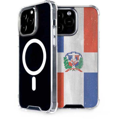 Dominican Republic Flag Faded iPhone 15 Pro Max MagSafe Case