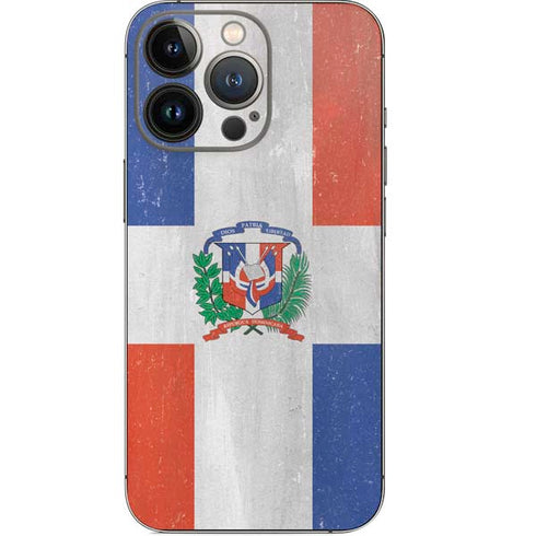 Dominican Republic Flag Faded iPhone 15 Pro Skin