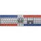 Dominican Republic Flag Faded Magic Keyboard with Numeric Keypad Skin