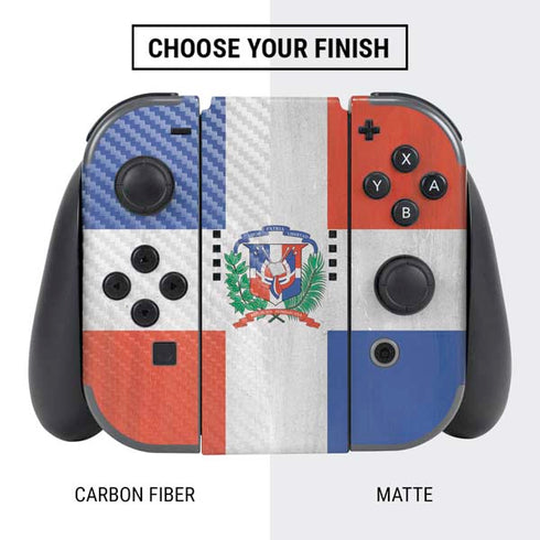 Dominican Republic Flag Faded Nintendo Switch Bundle Skin