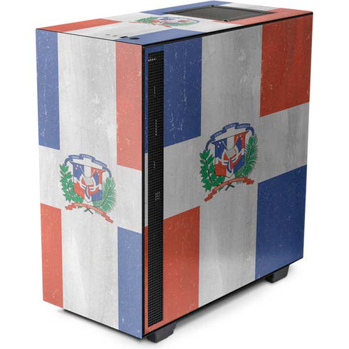 Dominican Republic Flag Faded NZXT H510 Compact ATX Mid-Tower Case Skin