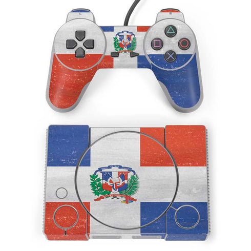 Dominican Republic Flag Faded PlayStation Classic Bundle Skin