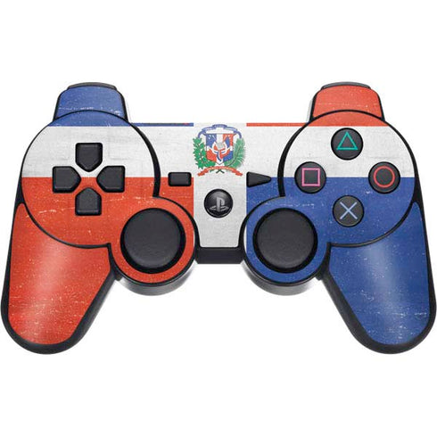 Dominican Republic Flag Faded PS3 Dual Shock wireless controller Skin