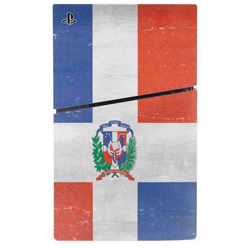Dominican Republic Flag Faded PS5 Slim Disk Bundle Skin